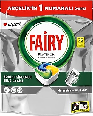 Fairy Platinum Bulaşık Makinesi Deterjanı 75'li Arçelik Özel Paketleri