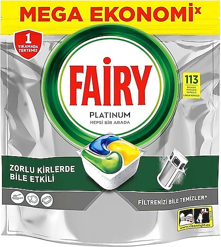 Fairy Platinum Bulaşık Makinesi Tableti 113'lü
