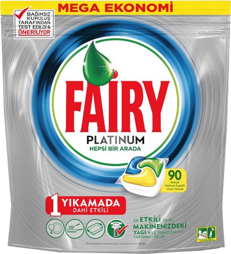 Fairy Platinum Limon 90'lı Bulaşık Makinesi Kapsülü