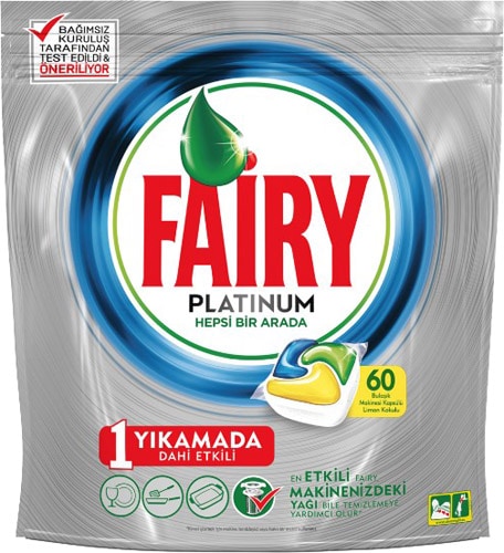 Fairy Platinum Limon Bulaşık Makinesi Tableti 60'lı