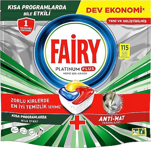 Fairy Platinum Plus Bulaşık Makinesi Tableti 115'li