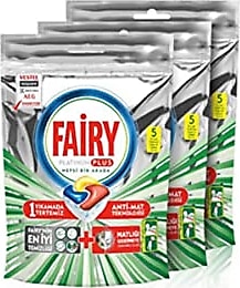 Fairy Platinum Plus Bulaşık Makinesi Tableti 40'lı 5 Adet