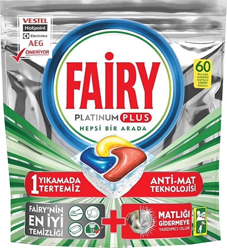 Fairy Platinum Plus Bulaşık Makinesi Tableti 60'lı