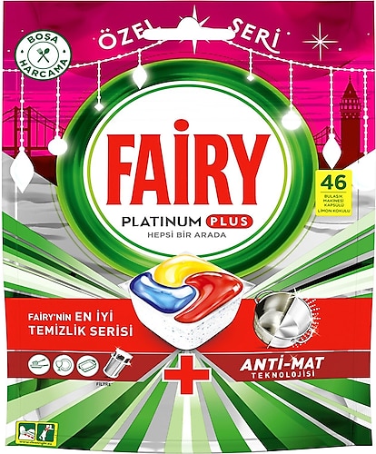 Fairy Platinum Plus Özel Seri Bulaşık Makinesi Tableti 46'lı