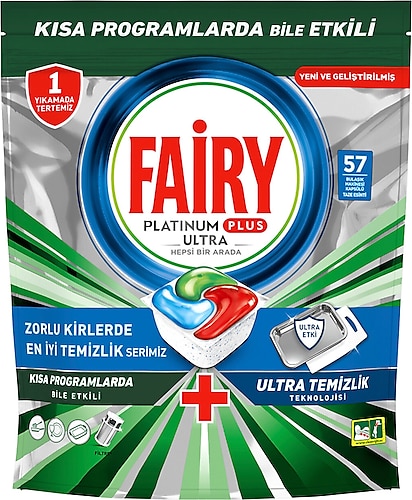 Fairy Platinum Plus Ultra Bulaşık Makinesi Tableti 57'li