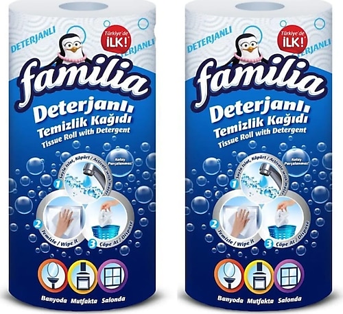 Familia 50 Yaprak 2'li Paket Deterjanlı Temizlik Kağıdı