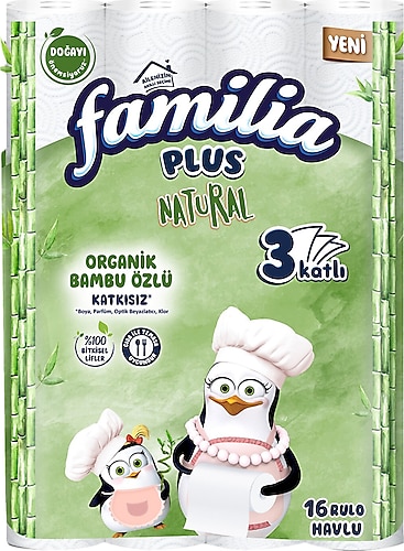 Familia Plus Natural 16'lı Kağıt Havlu