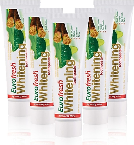 Farmasi Eurofresh Aloe Vera ve Misvaklı Beyazlatıcı Florürsüz Diş Macunu 112 gr 5 Adet