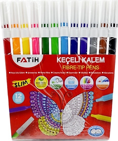 Fatih Slim 12'li Keçeli Kalem Seti