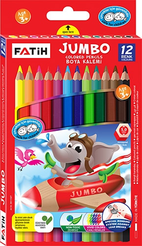 Fatih Tam Boy 12'li Jumbo Kuru Boya Seti