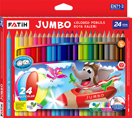 Fatih Tam Boy 24'lü Jumbo Kuru Boya Seti