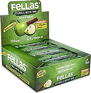Fellas 35 gr 12'li Paket Elma ve Tarçınlı Vitamin & Meyve Bar