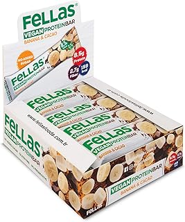 Fellas Vegan Protein Bar, Muzlu ve Kakaolu, 40gr x 12 Adet