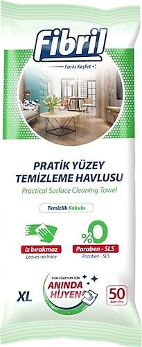 Fibril Temizlik Kokulu Yüzey Temizlik Havlusu XL 50 Yaprak