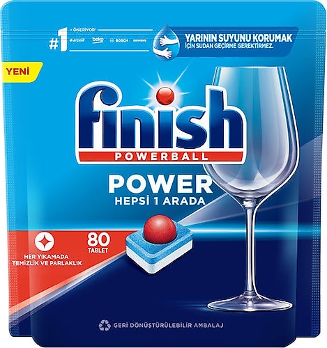 Finish Hepsi Bir Arada Bulaşık Makinesi Tableti 80'li