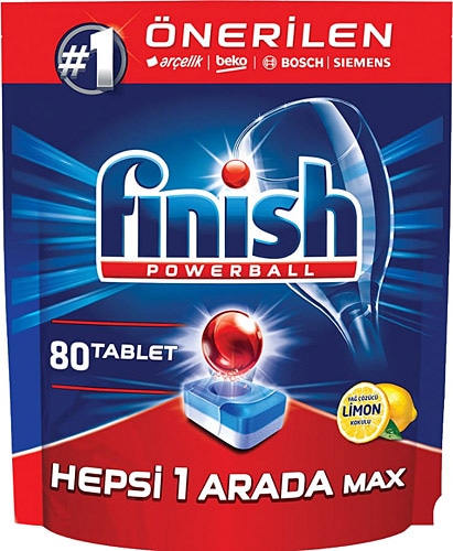 Finish Hepsi Bir Arada Limon 80'li Bulaşık Makinesi Tableti