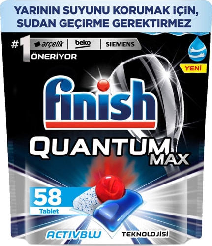 Finish Powerball Quantum Max 58'li Bulaşık Makinesi Tableti