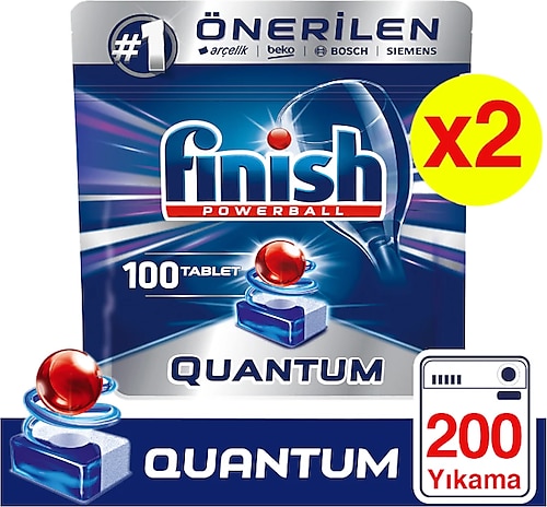 Finish Quantum Bulaşık Makinesi Tableti 100'lü 2 Adet