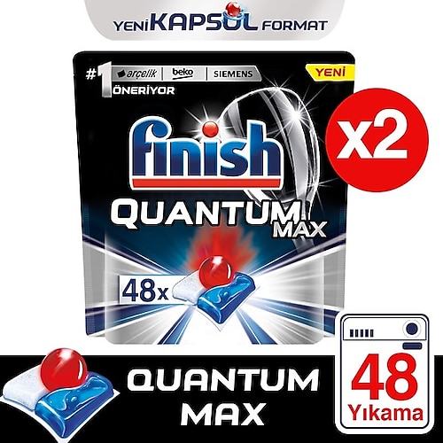 Finish Quantum Max 48 Adet 2'li Paket Bulaşık Makinesi Tableti