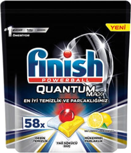 Finish Quantum Max Limon Bulaşık Makinesi Tableti 58'li