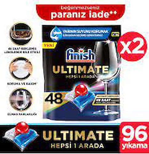 Finish Quantum Ultimate Bulaşık Makinesi Tableti 48'li 2 Adet