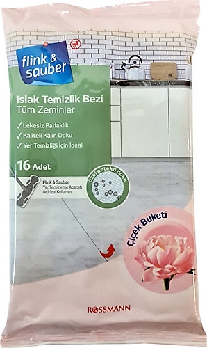 Flink&Sauber Çiçek Buketi Islak Yer Bezi 16 Yaprak