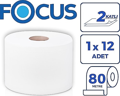 Focus Optimum İçten Çekmeli 80 mt 12'li Tuvalet Kağıdı