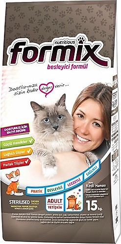 Formix Kısırlaştırılmış Tavuklu 15 kg Kedi Maması