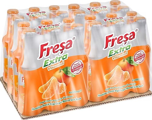 Fresa Extra Mandalina Aromali Maden Suyu 200 Ml X 24 Adet