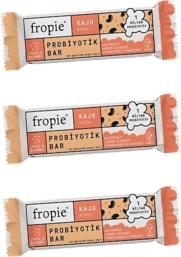 Fropie Kaju & Chia 35 gr 3'lü Probiyotik Bar