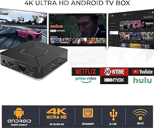 FS1PRO Teknoloji Box Q1 4K Ultra Hd Lisanslı Android Tv Box / Media Player - Android Mi Tv Stick Fx Box Q1 4K Ultra Hd Lisanslı Android Tv Box / Media Player - Android Mi Tv Stick Fx