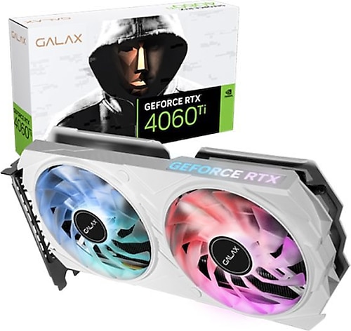 Galax RTX 4060 TI EX White 1-Click OC 46ISL8MD8BWE 128 Bit GDDR6 8 GB Ekran Kartı