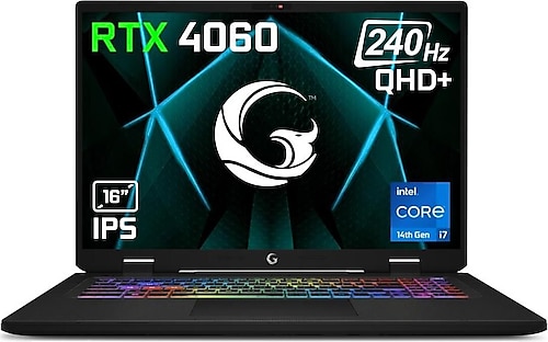 Game Garaj Slayer4 7-4060 C2 i7-14700HX 32 GB 1 TB SSD RTX4060 16" WQXGA Gaming Laptop