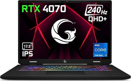 Game Garaj Slayer4 7XL-4070 C2 i7-14700HX 32 GB 1 TB SSD RTX4070 17" WQXGA Gaming Laptop