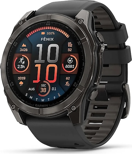 Garmin Fenix 8 51mm Amoled Karbon Gri Akıllı Saat