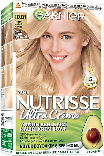 Garnier Nutrisse Saç Boyası 10.01 Doğal Bebek Sarısı