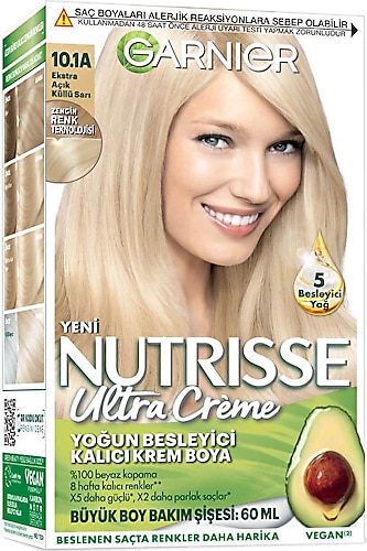 Garnier Nutrisse Saç Boyası 10.1A Ekstra Açık Küllü Sarı