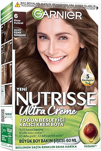 Garnier Nutrisse Saç Boyası 6 Koyu Kumral