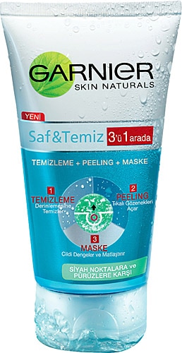 Garnier Saf & Temiz 3'ü 1 Arada Temizleme Peeling Maske 150 ml