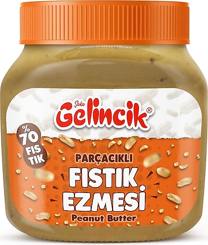 Gelincik Şekerli Parçacıklı Fıstık Ezmesi 650 gr