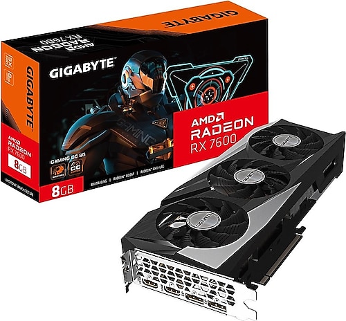 Gigabyte Radeon RX 7600 Gaming OC 8G GV-R76GAMING OC-8GD 128 Bit GDDR6 8 GB Ekran Kartı