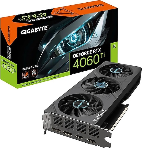 Gigabyte RTX 4060 TI Eagle OC GV-N406TEAGLE OC-8GD 128 Bit GDDR6 8 GB Ekran Kartı