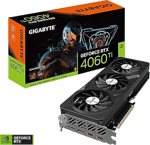Gigabyte RTX 4060 TI Gaming OC GV-N406TGAMING OC-8GD 128 Bit GDDR6 8 GB Ekran Kartı