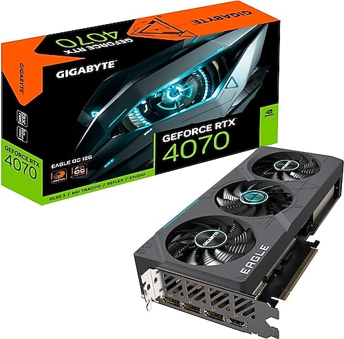 Gigabyte RTX 4070 GV-N4070EAGLE OC-12GD 192 Bit GDDR6X 12 GB Ekran Kartı