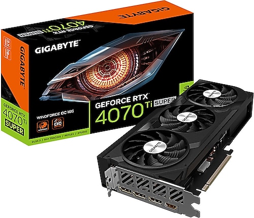 Gigabyte RTX 4070 TI Super Windforce OC 16G GV-N407TSWF3OC-16GD 256 Bit GDDR6X 16 GB Ekran Kartı