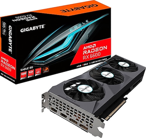 Gigabyte RX 6600 Eagle GV-R66EAGLE-8GD 128 Bit GDDR6 8 GB Ekran Kartı