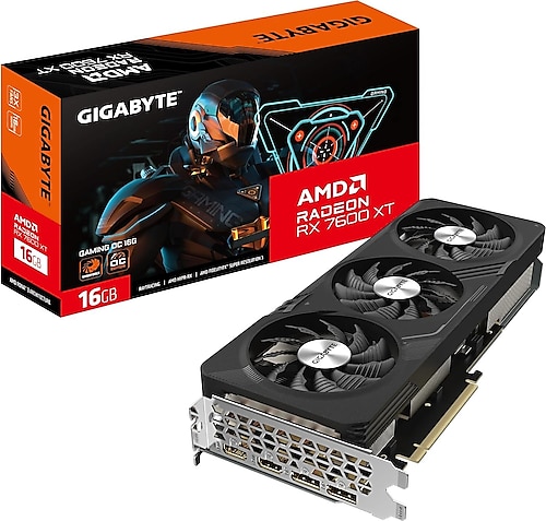 Gigabyte RX 7600 XT Gaming OC GV-R76XTGAMING OC-16GD 128 Bit GDDR6 16 GB Ekran Kartı