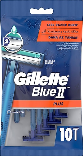 Gillette Blue II Plus Kullan-At 10'lu Tıraş Bıçağı