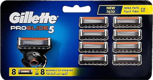 Gillette Fusion Proglide Yedek Erkek Tıraş Bıçağı 8'li