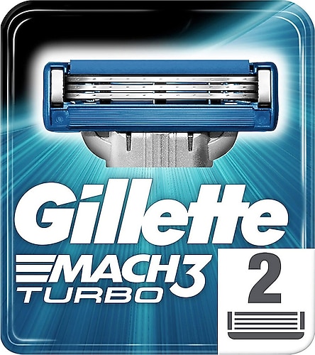 Gillette Mach3 Turbo Yedek Tıraş Bıçağı 2'li